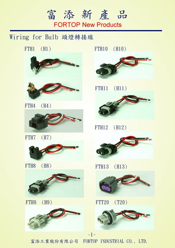 燈泡轉接線 Wiring for Bulb